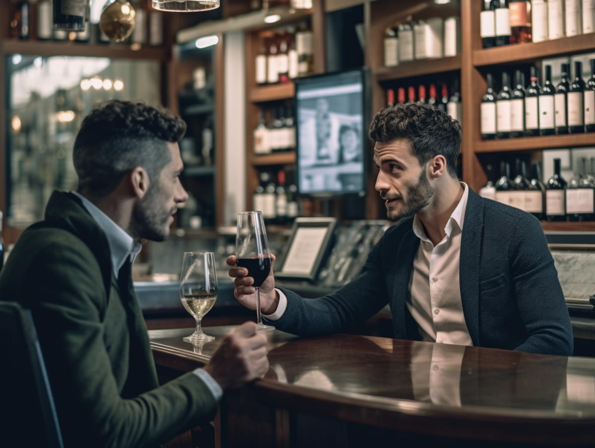 Les clients d'un bar à vin bénéficient souvent des conseils du personnel pour choisir un vin qui leur correspond