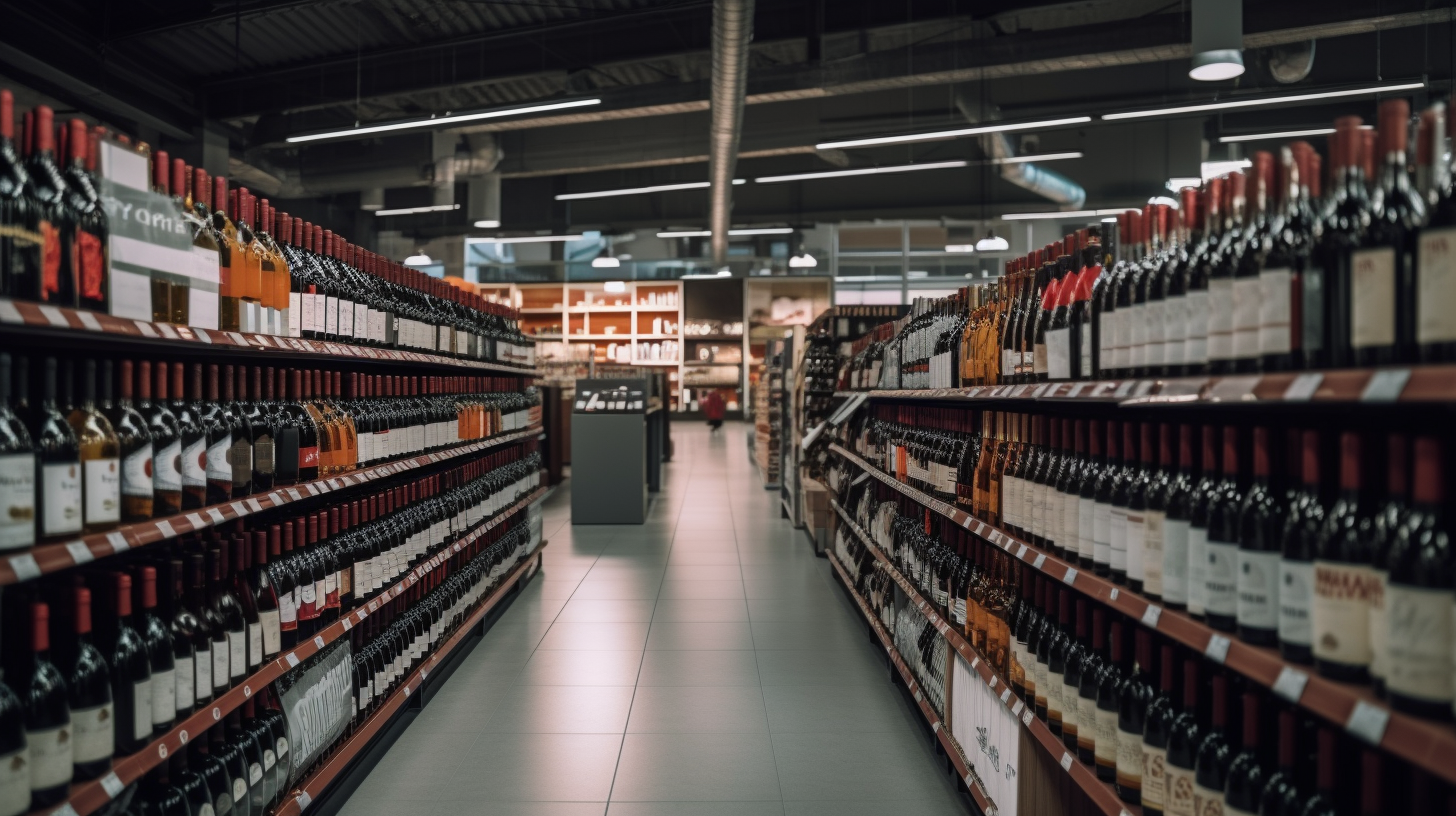 Les grandes surfaces proposent un large choix de bouteilles de vin, pour tous les prix